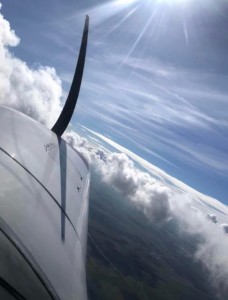 Flying above the clouds